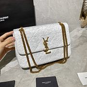 YSL JAMIE MEDIUM CARRÉ RIVE GAUCHE WHITE 634820 SIZE 24×15.5×6.5 - 2