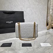 YSL JAMIE MEDIUM CARRÉ RIVE GAUCHE LIGHT GREY 634820 SIZE 24×15.5×6.5 CM - 4
