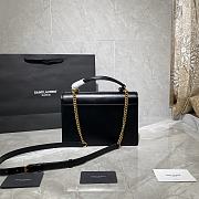 YSL MEDIUM SUNSET SATCHEL BLACK 634723 SIZE 25 x 18 x 5 CM - 6