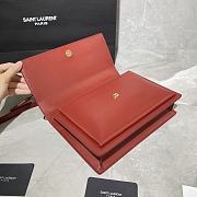 YSL MEDIUM SUNSET SATCHEL OPYUM RED 634723 SIZE 25 x 18 x 5 CM - 6