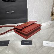 YSL MEDIUM SUNSET SATCHEL OPYUM RED 634723 SIZE 25 x 18 x 5 CM - 3