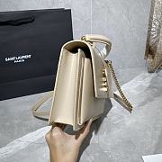 YSL MEDIUM SUNSET SATCHEL BEIGE 634723 SIZE 25 x 18 x 5 CM - 2