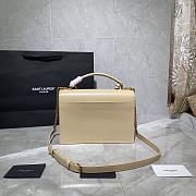 YSL MEDIUM SUNSET SATCHEL BEIGE 634723 SIZE 25 x 18 x 5 CM - 5