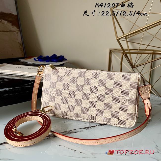 LV POCHETTE ACCESSOIRES N41207 SIZE 22.5 x 4 x 12.5 CM - 1