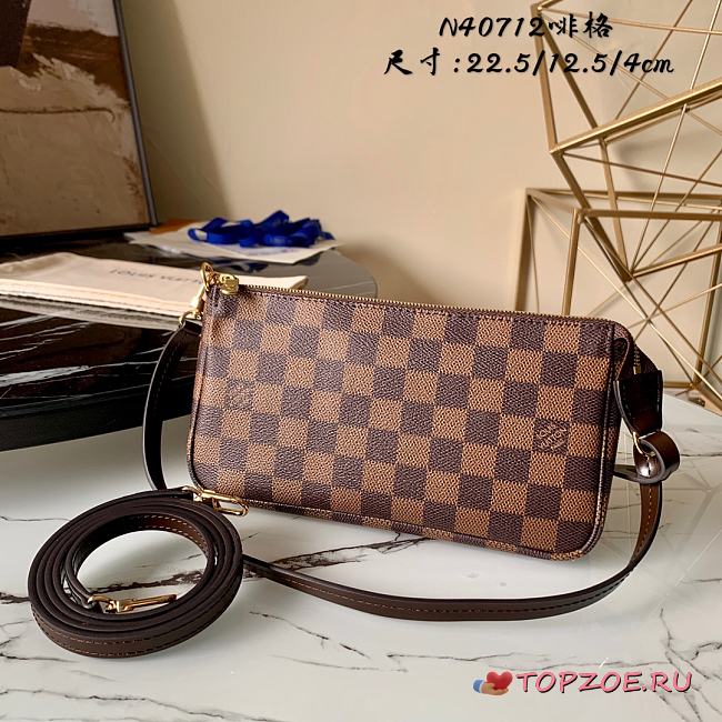 LV POCHETTE ACCESSOIRES N40712 SIZE 22.5 x 4 x 12.5 CM - 1