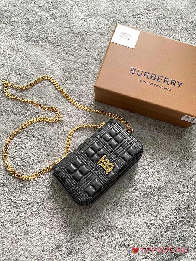 BURBERRY MINI QUILTED LAMBSKIN LOLA BAG 80231171 SIZE 17 x 3.5 x 10 CM - 1