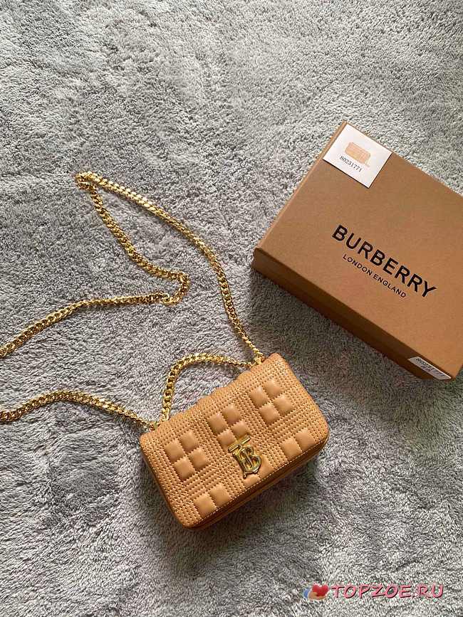 BURBERRY MINI QUILTED LAMBSKIN LOLA BAG 80324001 SIZE 17 x 3.5 x 10 CM - 1
