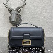 FENDI BAGUETTE CHAIN BLACK 8BR783 SIZE 27 x 6 x 13.5 CM - 1