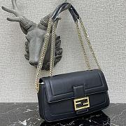 FENDI BAGUETTE CHAIN BLACK 8BR783 SIZE 27 x 6 x 13.5 CM - 4