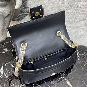 FENDI BAGUETTE CHAIN BLACK 8BR783 SIZE 27 x 6 x 13.5 CM - 6