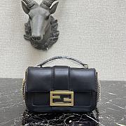 FENDI MINI BAGUETTE CHAIN BLACK 8BS045 SIZE 19 × 5 × 10 CM - 1