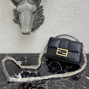 FENDI MINI BAGUETTE CHAIN BLACK 8BS045 SIZE 19 × 5 × 10 CM - 6