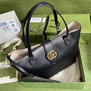 GUCCI MEDIUM TOTE WITH DOUBLE G BLACK 649577 SIZE 35 x 32 x 11 CM  - 5