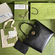 GUCCI MEDIUM TOTE WITH DOUBLE G BLACK 649577 SIZE 35 x 32 x 11 CM  - 3