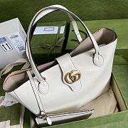 GUCCI MEDIUM TOTE WITH DOUBLE G WHITE 649577 SIZE 35 x 32 x 11 CM - 6