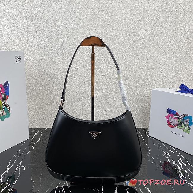PRADA CLEO SHOULDER BAG BLACK 1BC499 SIZE 27 x 21 x 5 CM - 1