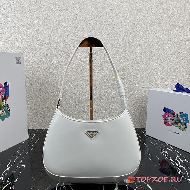PRADA CLEO SHOULDER BAG WHITE 1BC499 SIZE 27 x 21 x 5 CM - 1