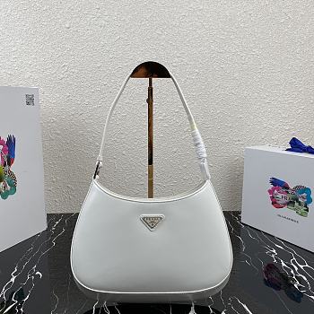 PRADA CLEO SHOULDER BAG WHITE 1BC499 SIZE 27 x 21 x 5 CM