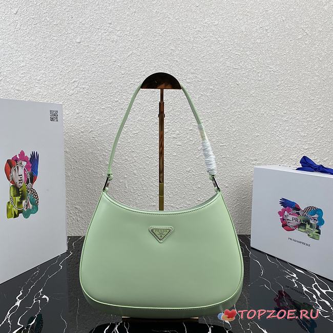 PRADA CLEO SHOULDER BAG LIGHT GREEN 1BC499 SIZE 27 x 21 x 5 CM - 1