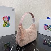 PRADA RE-EDITION 2000 SHEARLING MINI-BAG LIGHT PINK 1NE515 SIZE 23 x 14 x 5 CM - 4