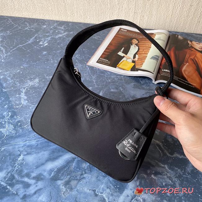 PRADA RE-EDITION 2000 NYLON MINI BAG BLACK 1NE515 SIZE 23 × 17 × 6 CM - 1