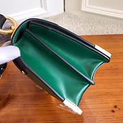 PRADA LEATHER PRADA CAHIER BAG BLACK/EMERALD GREEN 1BD045 SIZE 20 x 14 x 8.5 CM - 3