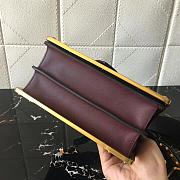 PRADA LEATHER PRADA CAHIER BAG BLACK/BORDEAUX 1BD045 SIZE 20 x 14 x 8.5 CM - 5