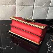 PRADA LEATHER PRADA CAHIER BAG BLACK/RED 1BD045 SIZE 20 x 14 x 8.5 CM - 4