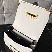 PRADA LEATHER PRADA CAHIER BAG BLACK/WHITE 1BD045 SIZE 20 x 14 x 8.5 CM - 5