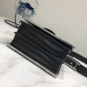 PRADA LEATHER PRADA CAHIER BAG SILVER METAL 1BD045 SIZE 19 x 14 x 9 CM - 6
