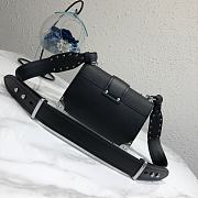 PRADA LEATHER PRADA CAHIER BAG SILVER METAL 1BD045 SIZE 19 x 14 x 9 CM - 4