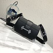 PRADA LEATHER PRADA CAHIER BAG SILVER METAL 1BD045 SIZE 19 x 14 x 9 CM - 5