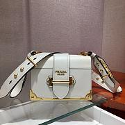 PRADA LEATHER PRADA CAHIER BAG WHITE 1BD045 SIZE 20 x 14 x 8.5 CM - 4