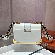 PRADA LEATHER PRADA CAHIER BAG WHITE 1BD045 SIZE 20 x 14 x 8.5 CM - 3