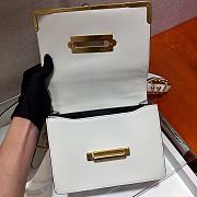PRADA LEATHER PRADA CAHIER BAG WHITE 1BD045 SIZE 20 x 14 x 8.5 CM - 2