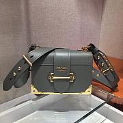 PRADA LEATHER PRADA CAHIER BAG GRAY 1BD045 SIZE 20 x 14 x 8.5 CM - 4