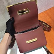 PRADA LEATHER PRADA CAHIER BAG BORDEAUX 1BD045 SIZE 20 x 14 x 8.5 CM - 5