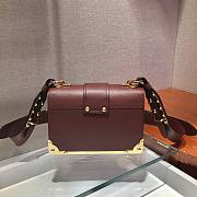 PRADA LEATHER PRADA CAHIER BAG BORDEAUX 1BD045 SIZE 20 x 14 x 8.5 CM - 4