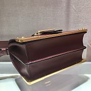 PRADA LEATHER PRADA CAHIER BAG BORDEAUX 1BD045 SIZE 20 x 14 x 8.5 CM - 3