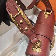 PRADA LEATHER PRADA CAHIER BAG BORDEAUX 1BD045 SIZE 20 x 14 x 8.5 CM - 2