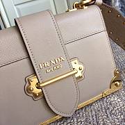 PRADA LEATHER PRADA CAHIER BAG POWDER PINK 1BD045 SIZE 20 x 14 x 8.5 CM - 3