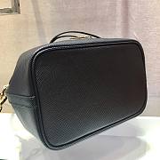 PRADA SAFFIANO LEATHER BUCKET BAG BLACK 1BE032 SIZE 22 x 22 x 14 CM - 3
