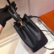 PRADA SAFFIANO LEATHER BUCKET BAG BLACK 1BE032 SIZE 22 x 22 x 14 CM - 4
