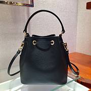 PRADA SAFFIANO LEATHER BUCKET BAG BLACK 1BE032 SIZE 22 x 22 x 14 CM - 6