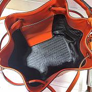 PRADA SAFFIANO LEATHER BUCKET BAG ORANGE 1BE032 SIZE 22 x 22 x 14 CM - 2