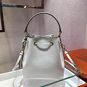PRADA SAFFIANO LEATHER BUCKET BAG WHITE 1BE032 SIZE 22 x 22 x 14 CM - 6