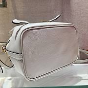 PRADA SAFFIANO LEATHER BUCKET BAG WHITE 1BE032 SIZE 22 x 22 x 14 CM - 3