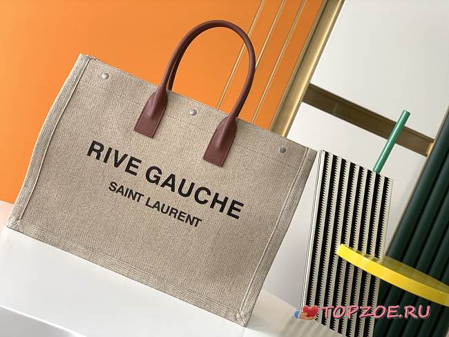 YSL RIVE GAUCHE TOTE BAG GOLD 499290 SIZE 48 x 36 x 16 CM - 1