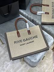 YSL RIVE GAUCHE LARGE TOTE BAG BEIGE/GRAY 509415 SIZE 48 x 36 x 16 CM - 1