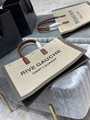 YSL RIVE GAUCHE LARGE TOTE BAG BEIGE/GRAY 509415 SIZE 48 x 36 x 16 CM - 5